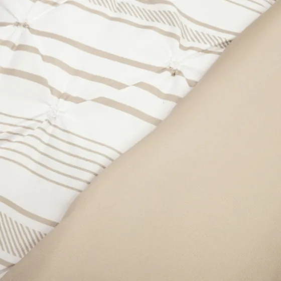 Tan Pintuck Stripe King 5-Pc. Comforter Set-Kirkland's Home New