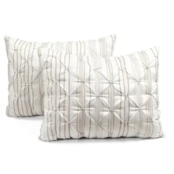 Tan Pintuck Stripe King 5-Pc. Comforter Set-Kirkland's Home New