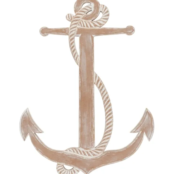 Tan Wooden Anchor Plaque-Kirkland's Home Shop