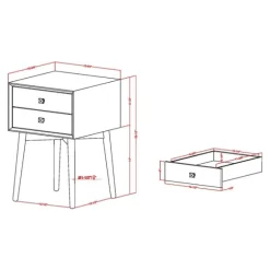 Tapered 2-Drawer Nightstand-Kirkland's Home Shop
