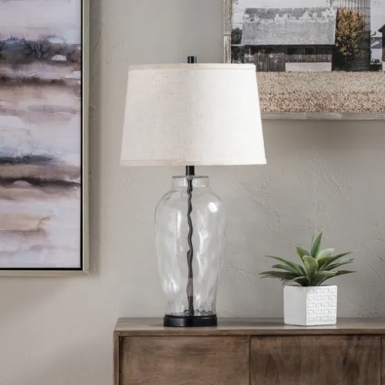 Tapered Metal And Glass Jug Table Lamp-Kirkland's Home Clearance