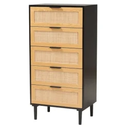 Tara Two-Tone Espresso Rattan Chest-Kirkland's Home Shop