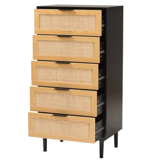 Tara Two-Tone Espresso Rattan Chest-Kirkland's Home Shop