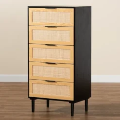 Tara Two-Tone Espresso Rattan Chest-Kirkland's Home Shop