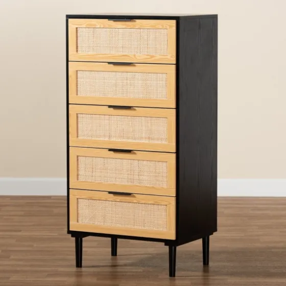 Tara Two-Tone Espresso Rattan Chest-Kirkland's Home Shop