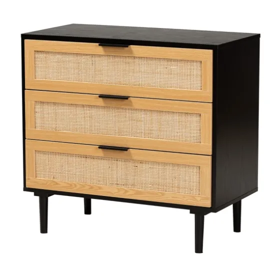 Tara Two-Tone Espresso Rattan Dresser-Kirkland's Home Clearance