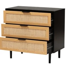 Tara Two-Tone Espresso Rattan Dresser-Kirkland's Home Clearance