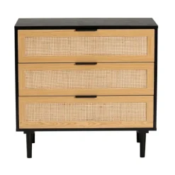Tara Two-Tone Espresso Rattan Dresser-Kirkland's Home Clearance
