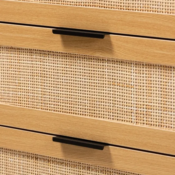 Tara Two-Tone Espresso Rattan Dresser-Kirkland's Home Clearance