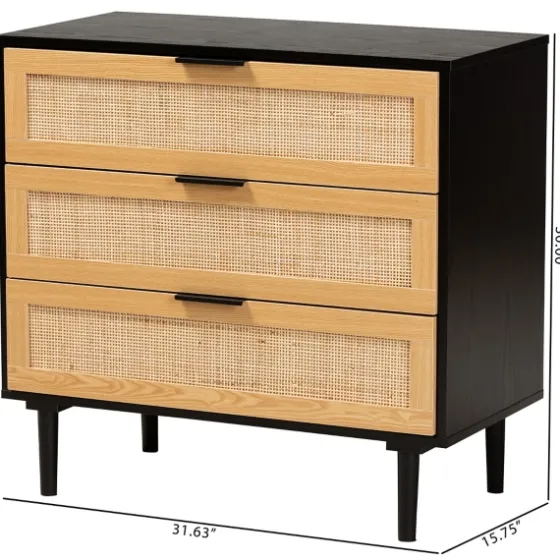 Tara Two-Tone Espresso Rattan Dresser-Kirkland's Home Clearance