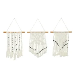 Tasseled Macrame Wall Hangings, Set Of 3-Kirkland's Home Cheap