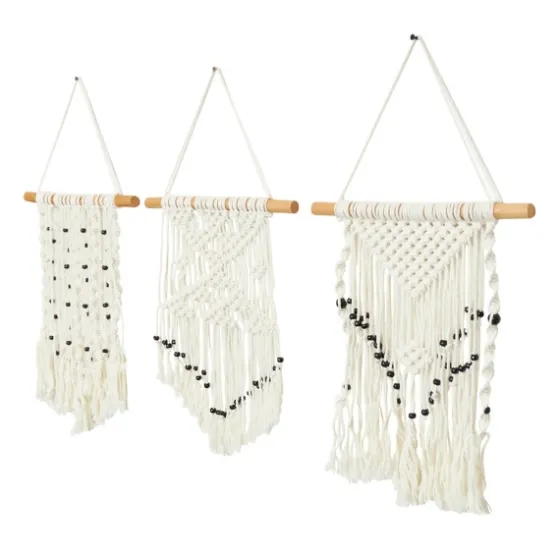 Tasseled Macrame Wall Hangings, Set Of 3-Kirkland's Home Cheap