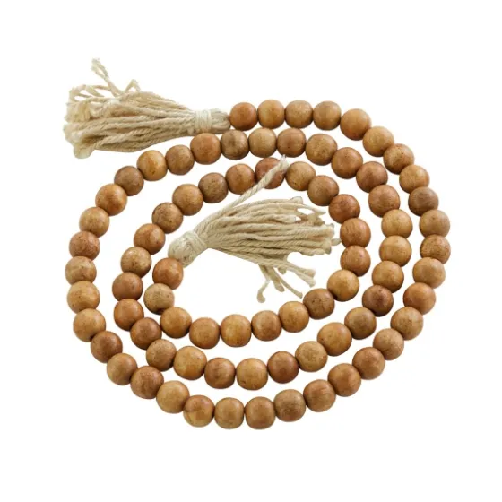 Tasseled Wood Beaded Garland-Kirkland's Home Clearance