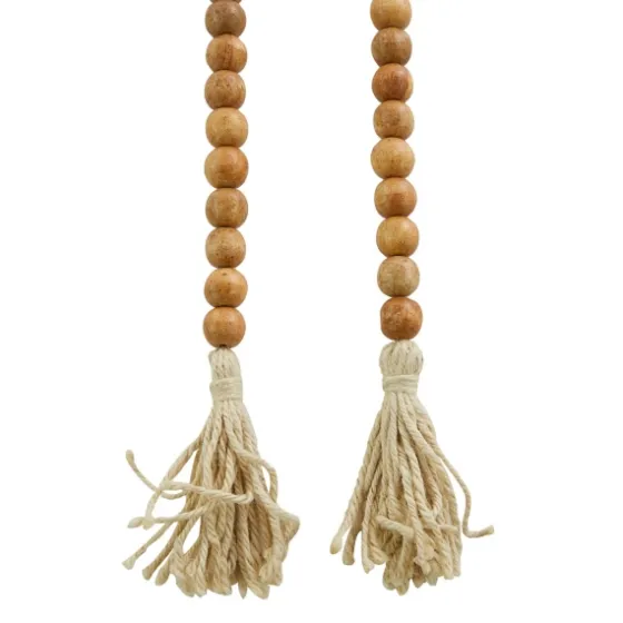 Tasseled Wood Beaded Garland-Kirkland's Home Clearance