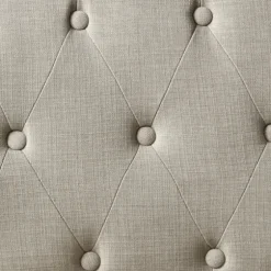 Taupe Button Tufted Nailhead Trim Settee-Kirkland's Home New