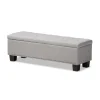 Taupe Button-Tufted Upholstered Storage Bench-Kirkland's Home Fashion