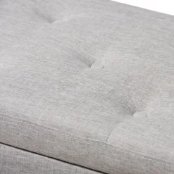 Taupe Button-Tufted Upholstered Storage Bench-Kirkland's Home Fashion