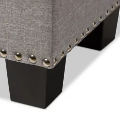 Taupe Button-Tufted Upholstered Storage Bench-Kirkland's Home Fashion
