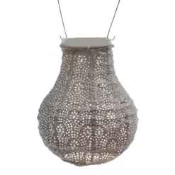 Taupe Fan Bulb Hanging Led Outdoor Lantern-Kirkland's Home Flash Sale
