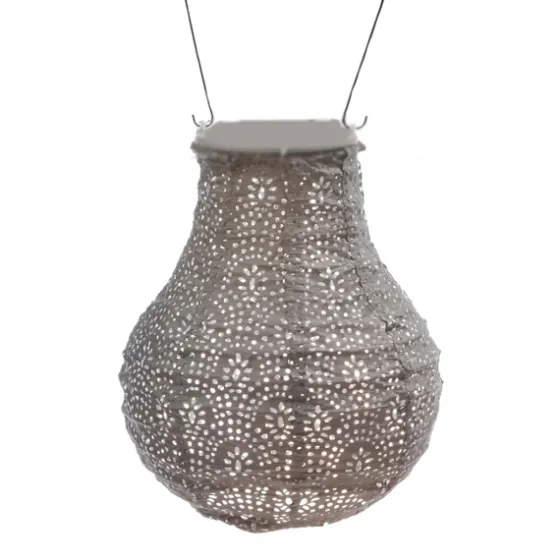 Taupe Fan Bulb Hanging Led Outdoor Lantern-Kirkland's Home Flash Sale