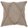 Taupe Fringe Diamond Pillow, 20 In.-Kirkland's Home Sale