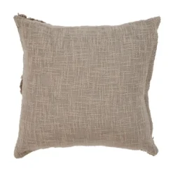 Taupe Fringe Diamond Pillow, 20 In.-Kirkland's Home Sale