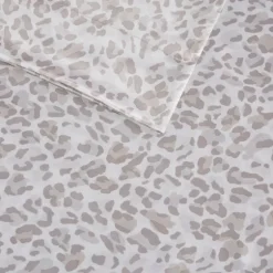 Taupe Leopard Print Satin 3-Pc. Twin Sheet Set-Kirkland's Home Best Sale