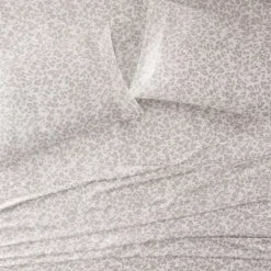 Taupe Leopard Print Satin 3-Pc. Twin Sheet Set-Kirkland's Home Best Sale