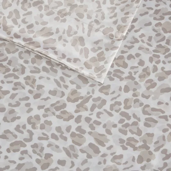 Taupe Leopard Satin King 2-Pc. Pillow Case Set-Kirkland's Home Shop