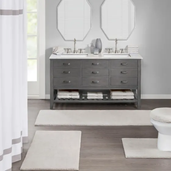 Taupe Marshmallow Contour Bath Mat, 24 In.-Kirkland's Home Best Sale