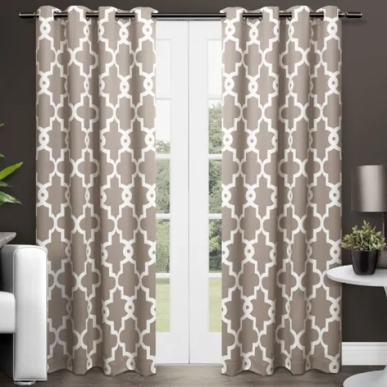 Taupe Maxwell Blackout Curtain Panel Set, 84 In.-Kirkland's Home Sale