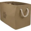 Taupe Paw Print Basket With Handles-Kirkland's Home Best