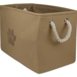 Taupe Paw Print Basket With Handles-Kirkland's Home Best