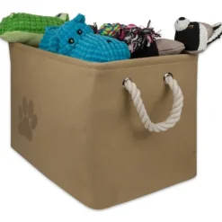 Taupe Paw Print Basket With Handles-Kirkland's Home Best