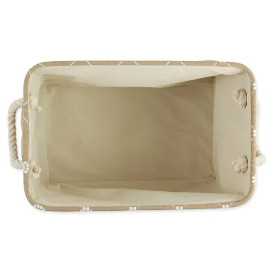 Taupe Paw Trellis Rec Gle Basket, 17.5 In.-Kirkland's Home Hot