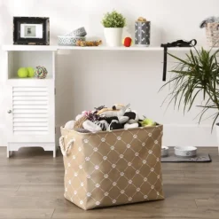 Taupe Paw Trellis Rec Gle Basket, 17.5 In.-Kirkland's Home Hot