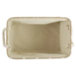 Taupe Paw Trellis Rec Gle Basket, 16 In.-Kirkland's Home Sale