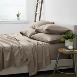 Taupe Ultra Soft 6-Pc. Queen Sheet Set-Kirkland's Home Cheap