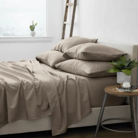 Taupe Ultra Soft 6-Pc. Queen Sheet Set-Kirkland's Home Cheap