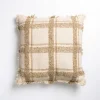 Taupe Windowpane Plaid Pillow-Kirkland's Home Shop