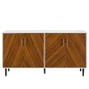 Teak And White Chevron Door Tv Stand-Kirkland's Home Sale