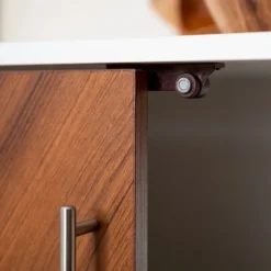 Teak And White Chevron Door Tv Stand-Kirkland's Home Sale