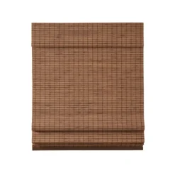 Teak Bamboo Light Filtering Roman Shade, 27 In.-Kirkland's Home New
