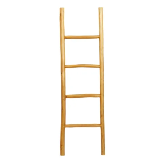 Teak Wood Leaning Ladder-Kirkland's Home Fashion