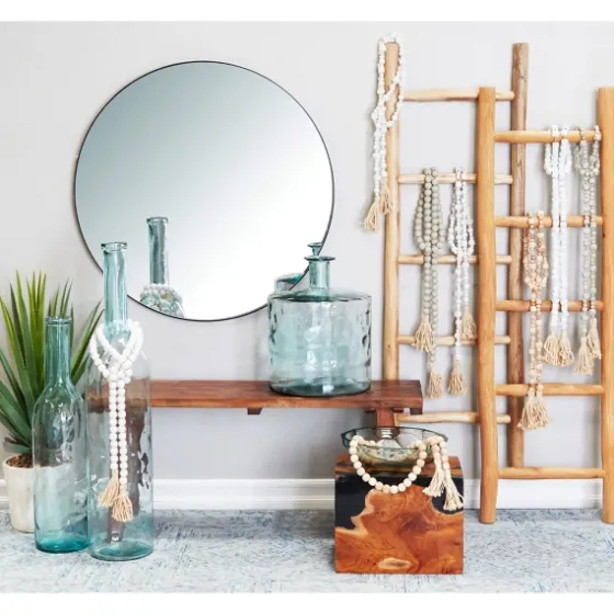Teak Wood Leaning Ladder-Kirkland's Home Fashion