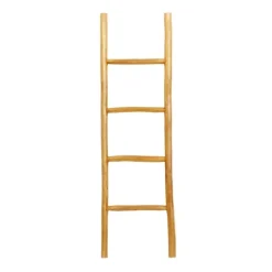 Teak Wood Leaning Ladder-Kirkland's Home Fashion