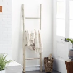 Teak Wood Leaning Ladder-Kirkland's Home Clearance