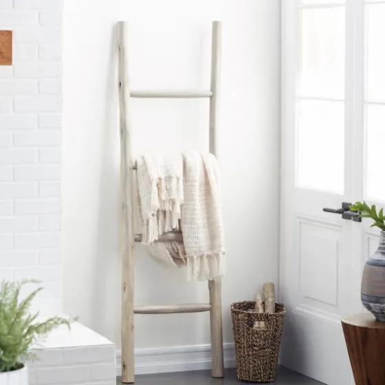 Teak Wood Leaning Ladder-Kirkland's Home Clearance