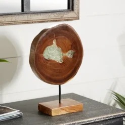 Teak Wood Raw Edge Crystal Figurine-Kirkland's Home Best