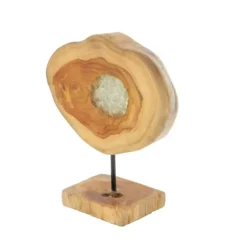 Teak Wood Raw Edge Crystal Figurine-Kirkland's Home Best